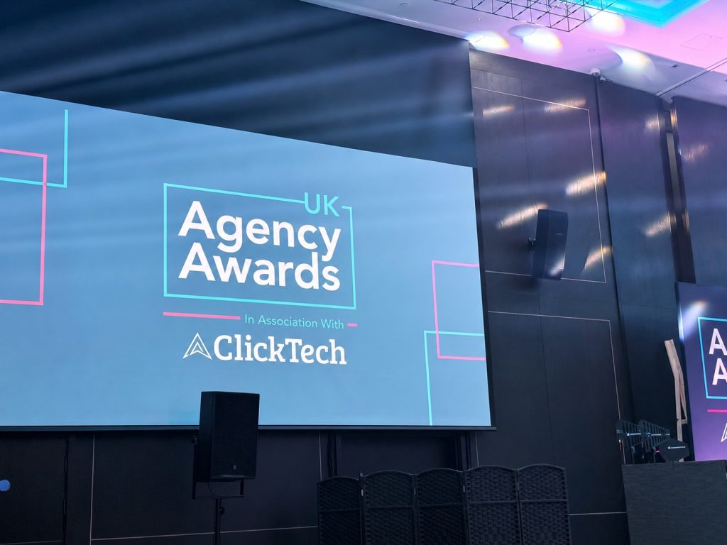 UK Agency Awards stage display